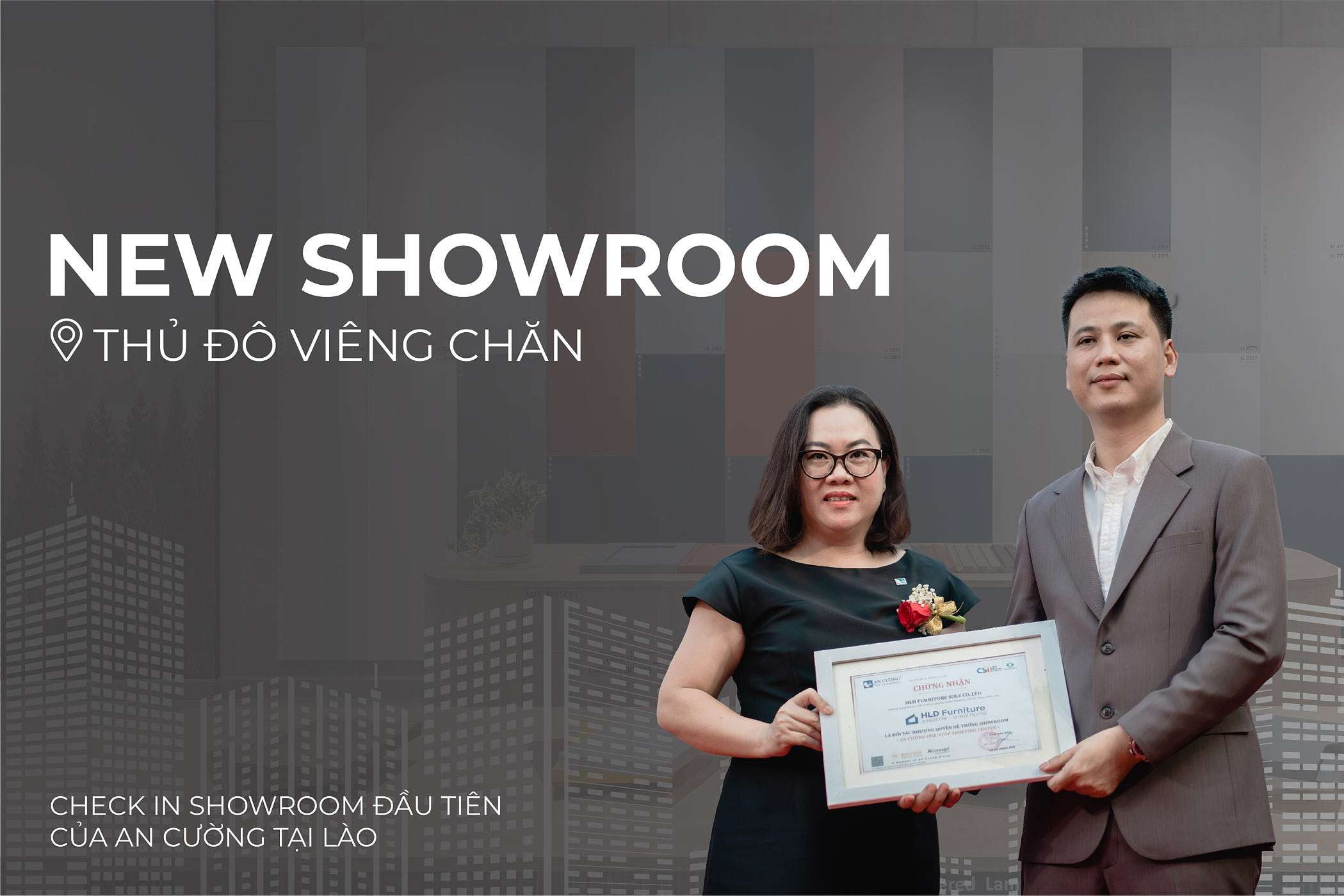 AN CUONG OFFICIALLY ESTABLISHES ITS SHOWROOM IN LAOS
